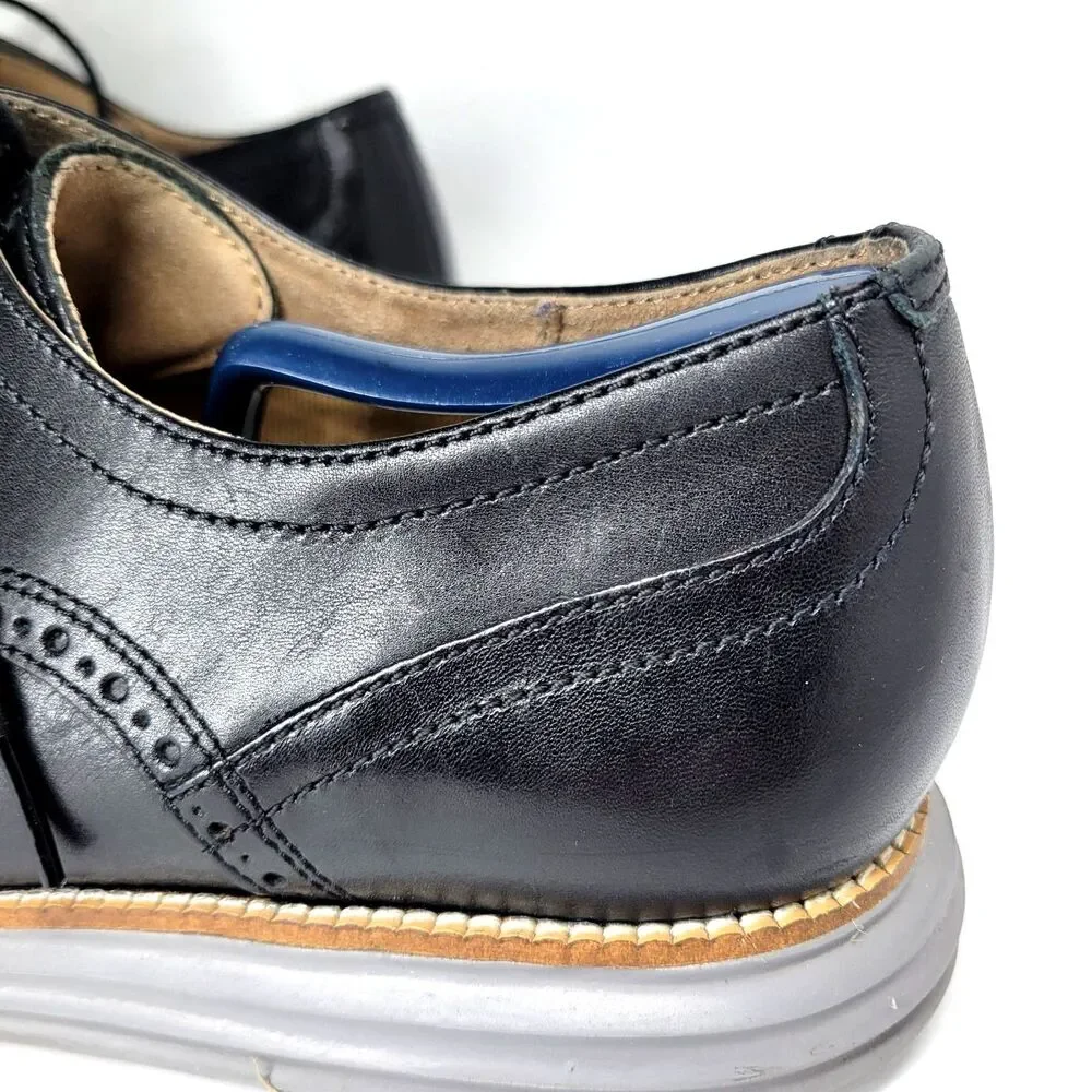 Cole Haan C26470 Grand O's Mens Black Leather Wingtip Derbys Size US 12 M VGC